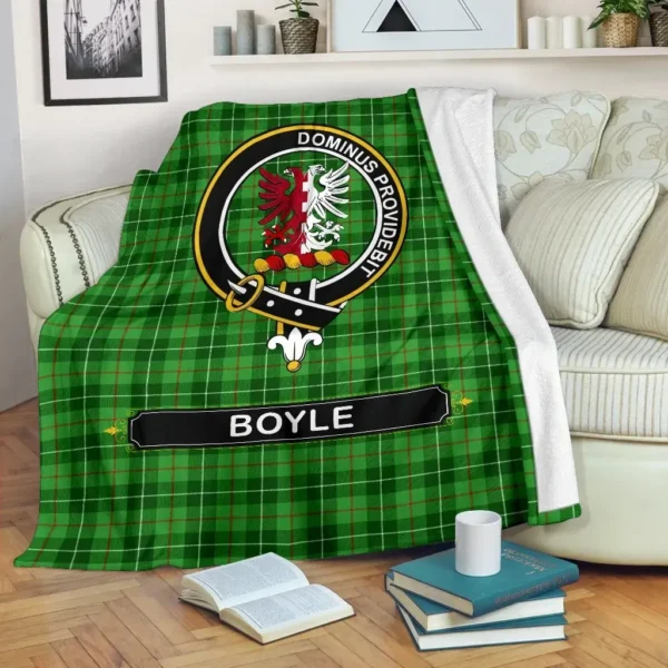 Boyle Crest Tartan Blanket, 3 Sizes - Image 2