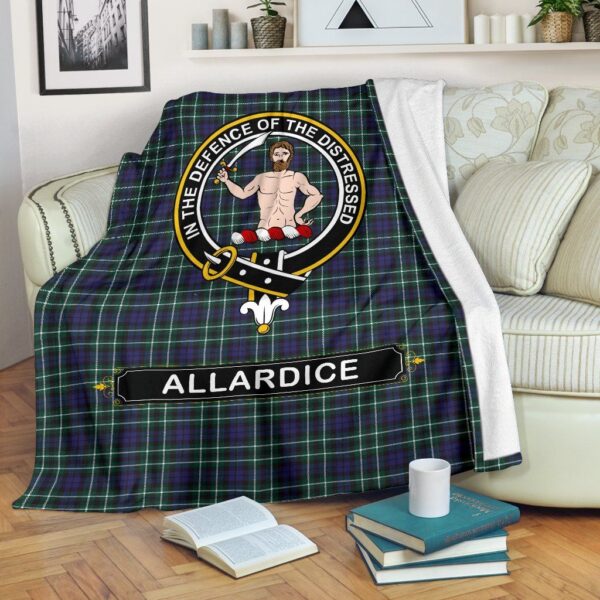 Allardice Crest Tartan Blanket, 3 Sizes - Image 2