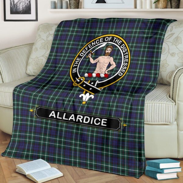 Allardice Crest Tartan Blanket, 3 Sizes - Image 3