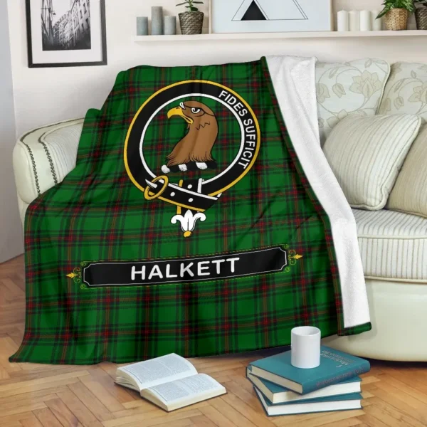 Halkett Crest Tartan Blanket, 3 Sizes - Image 2