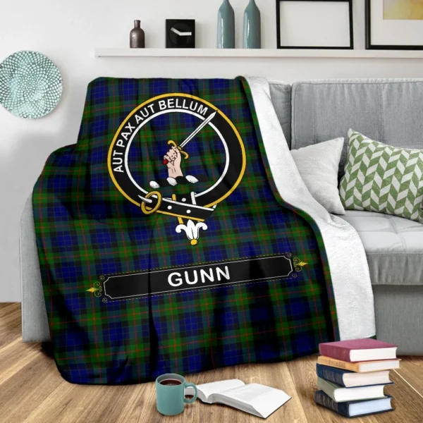 Gunn Crest Tartan Blanket, 3 Sizes - Image 4