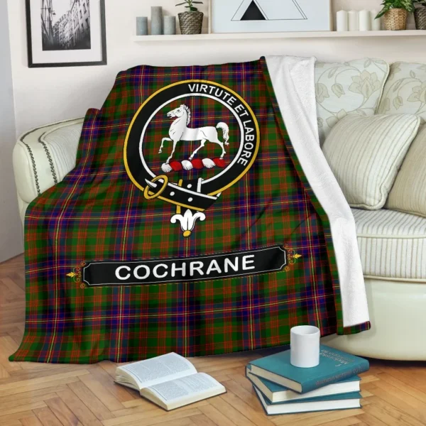 Cochrane Crest Tartan Blanket, 3 Sizes - Image 2