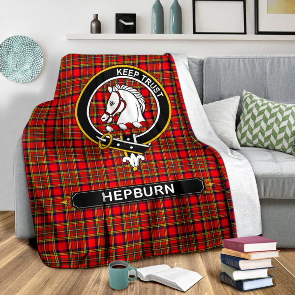 Hepburn Crest Tartan Blanket, 3 Sizes - Image 4