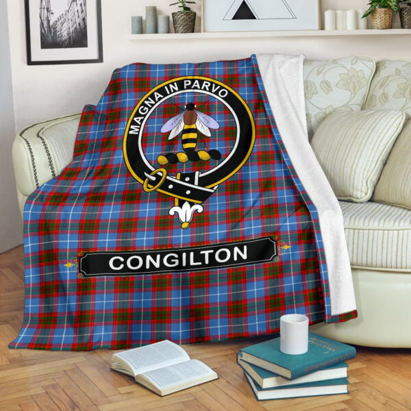 Congilton Crest Tartan Blanket, 3 Sizes - Image 2