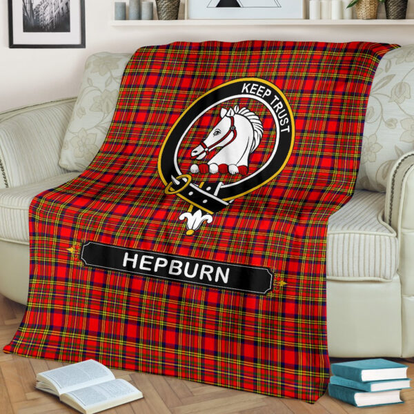 Hepburn Crest Tartan Blanket, 3 Sizes - Image 3