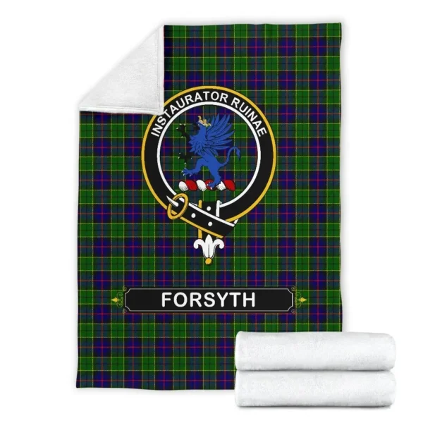 Forsyth Crest Tartan Blanket, 3 Sizes