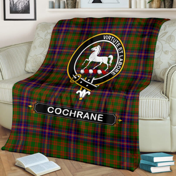 Cochrane Crest Tartan Blanket, 3 Sizes - Image 3