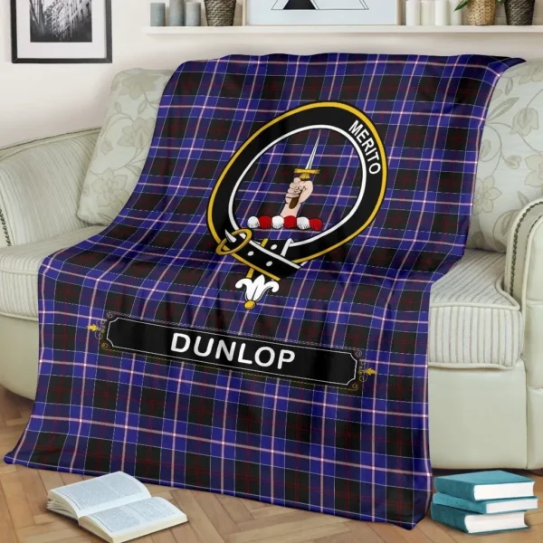 Dunlop Crest Tartan Blanket, 3 Sizes - Image 3