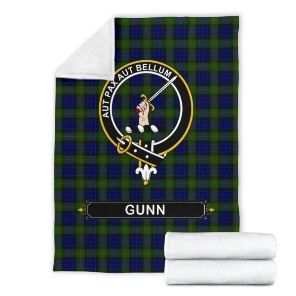 Gunn Crest Tartan Blanket, 3 Sizes