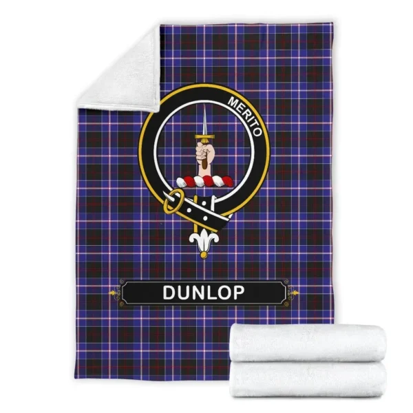 Dunlop Crest Tartan Blanket, 3 Sizes