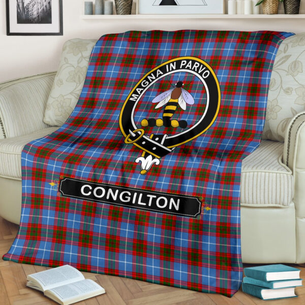 Congilton Crest Tartan Blanket, 3 Sizes - Image 3