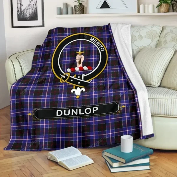 Dunlop Crest Tartan Blanket, 3 Sizes - Image 2