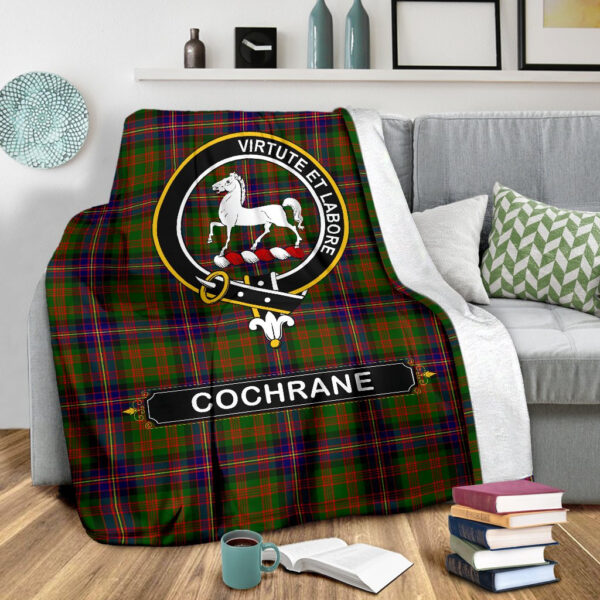 Cochrane Crest Tartan Blanket, 3 Sizes - Image 4