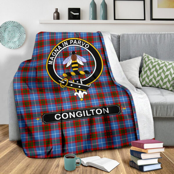 Congilton Crest Tartan Blanket, 3 Sizes - Image 4