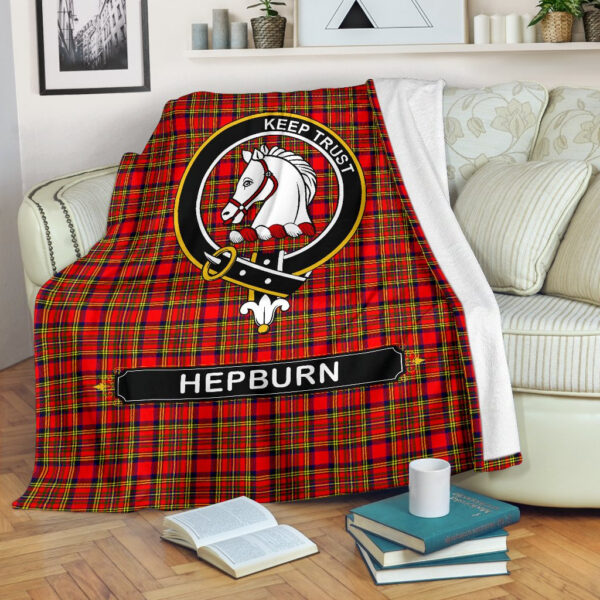 Hepburn Crest Tartan Blanket, 3 Sizes - Image 2