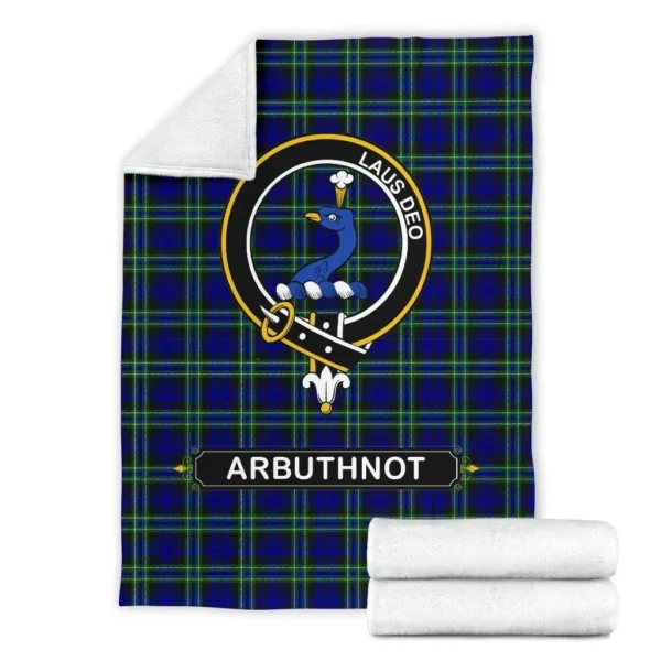 Arbuthnot Modern Crest Tartan Blanket, 3 Sizes