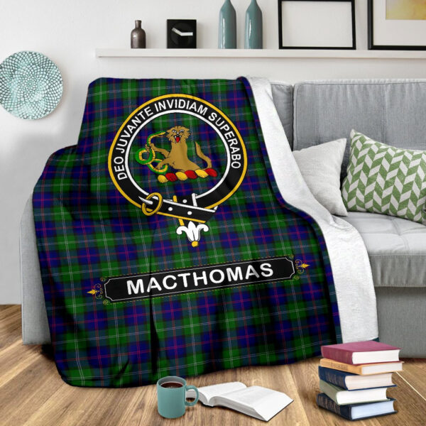 MacThomas Crest Tartan Blanket, 3 Sizes - Image 4