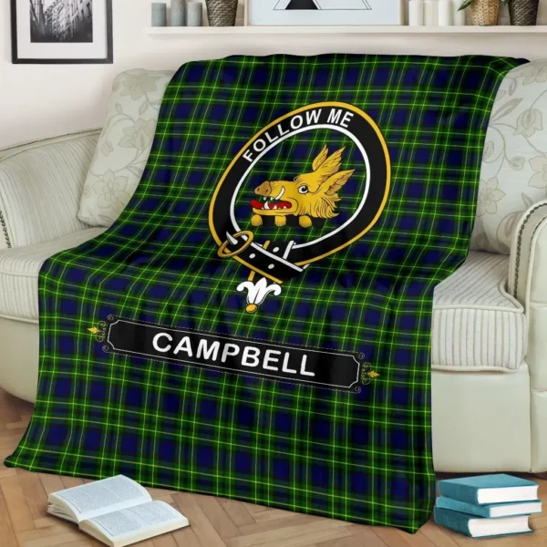 Campbell of Breadalbane Crest Tartan Blanket, 3 Sizes - Image 3