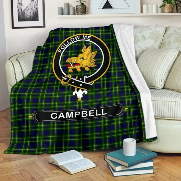 Campbell of Breadalbane Crest Tartan Blanket, 3 Sizes - Image 2