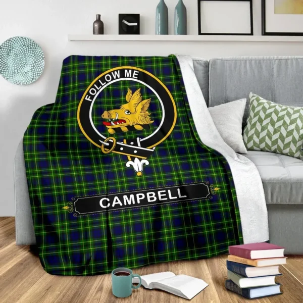 Campbell of Breadalbane Crest Tartan Blanket, 3 Sizes - Image 4