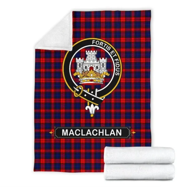 MacLachlan Crest Tartan Blanket, 3 Sizes