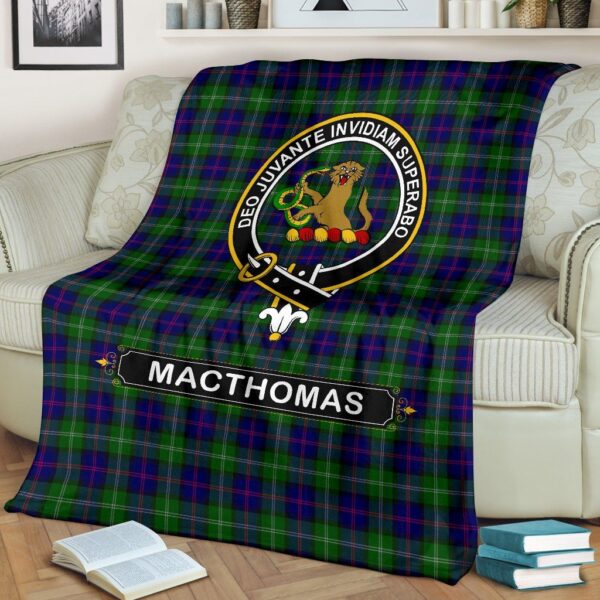 MacThomas Crest Tartan Blanket, 3 Sizes - Image 3