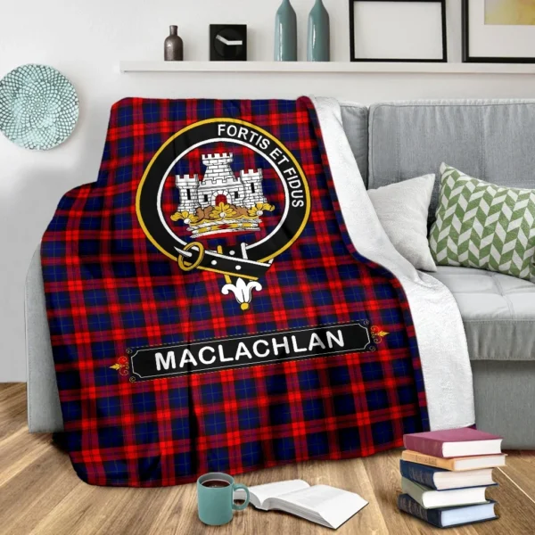 MacLachlan Crest Tartan Blanket, 3 Sizes - Image 4