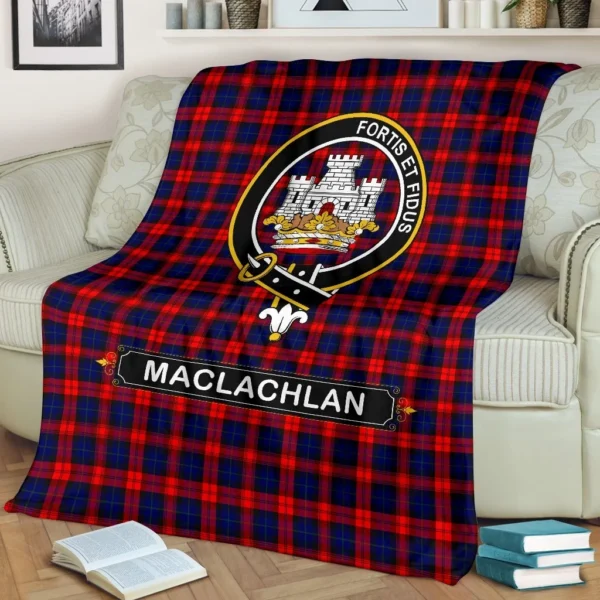 MacLachlan Crest Tartan Blanket, 3 Sizes - Image 3