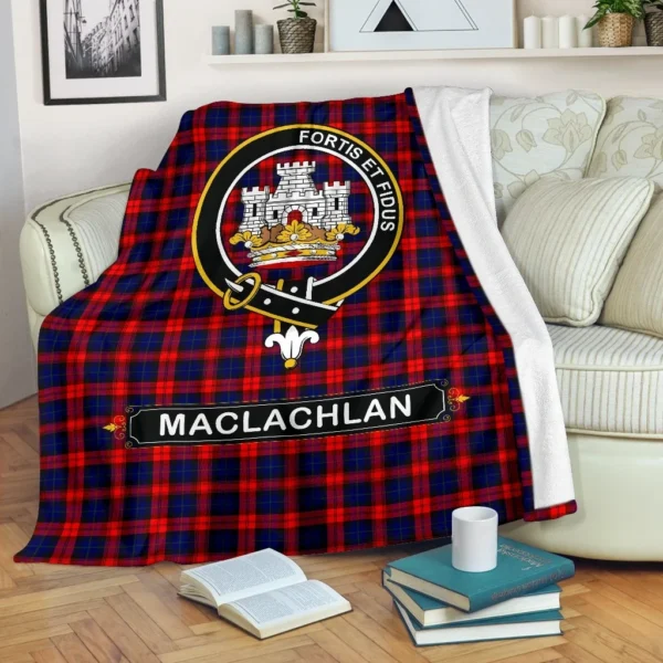 MacLachlan Crest Tartan Blanket, 3 Sizes - Image 2