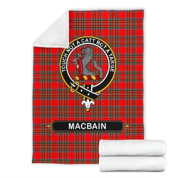 MacBain Crest Tartan Blanket, 3 Sizes