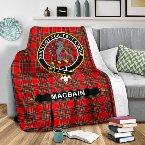 MacBain Crest Tartan Blanket, 3 Sizes - Image 4