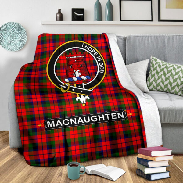 MacNaughten Crest Tartan Blanket, 3 Sizes - Image 4