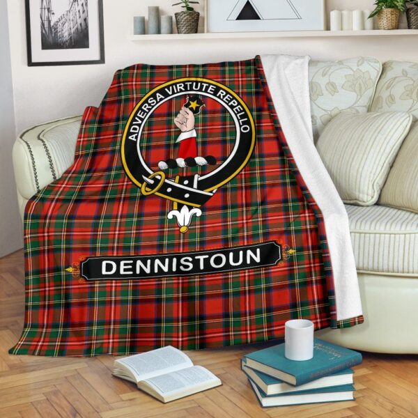 Dennistoun Crest Tartan Blanket, 3 Sizes - Image 2