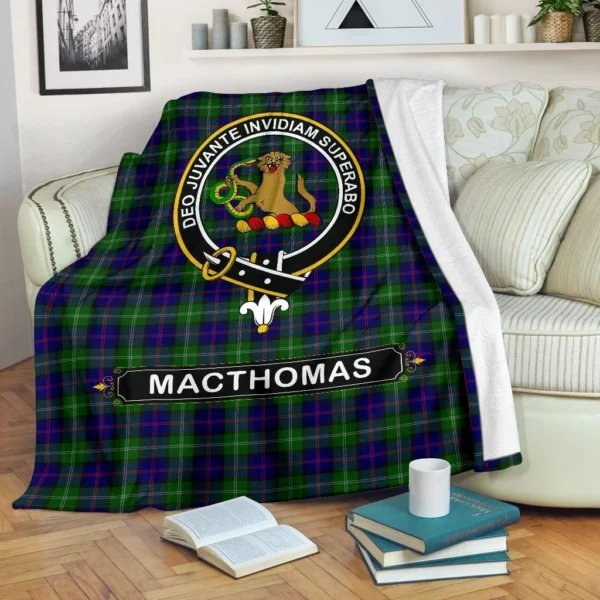 MacThomas Crest Tartan Blanket, 3 Sizes - Image 2