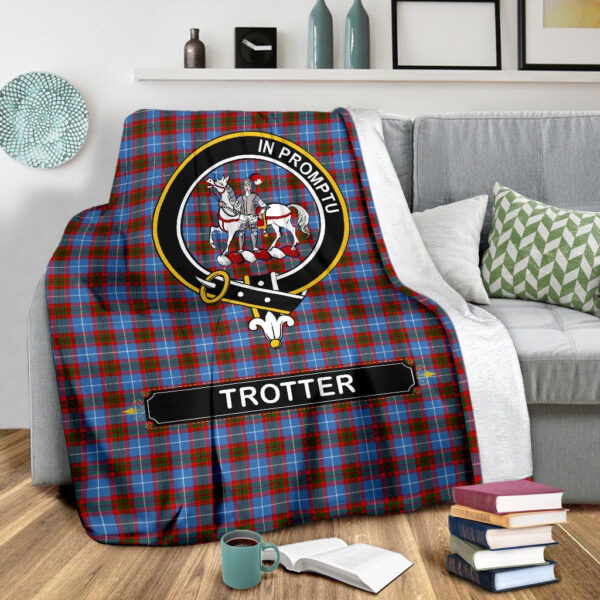 Trotter Crest Tartan Blanket, 3 Sizes - Image 4