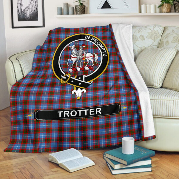 Trotter Crest Tartan Blanket, 3 Sizes - Image 2