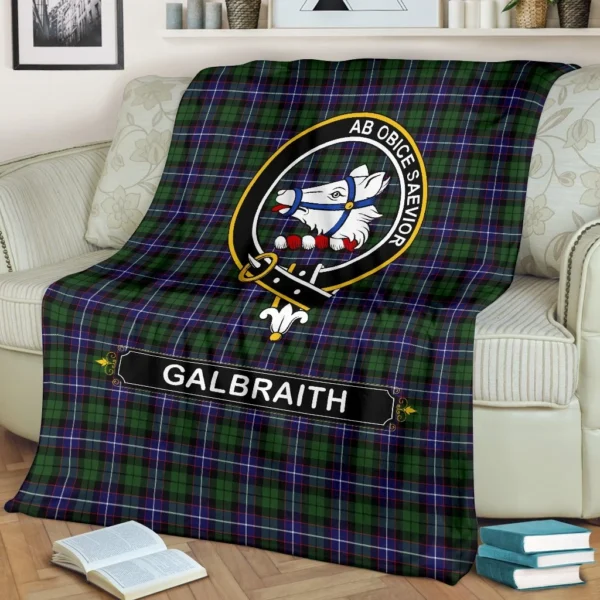 Galbraith Crest Tartan Blanket, 3 Sizes - Image 3