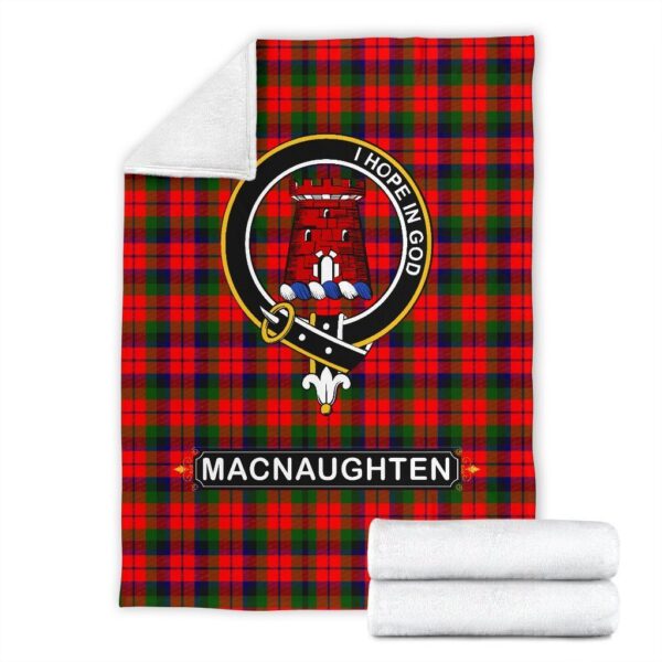 MacNaughten Crest Tartan Blanket, 3 Sizes