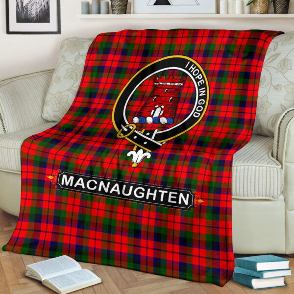 MacNaughten Crest Tartan Blanket, 3 Sizes - Image 3