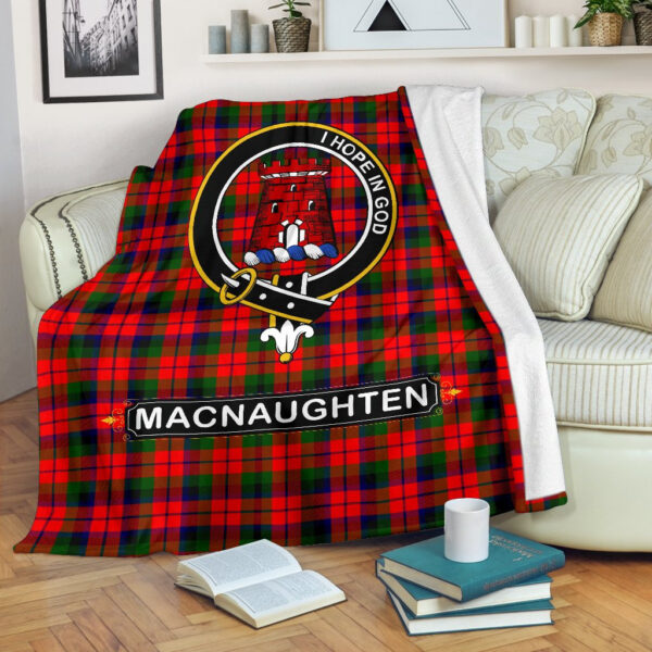 MacNaughten Crest Tartan Blanket, 3 Sizes - Image 2