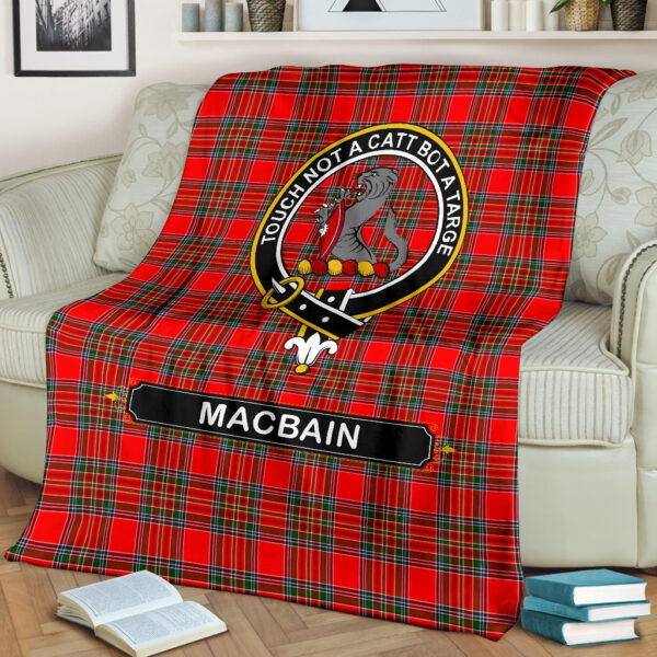 MacBain Crest Tartan Blanket, 3 Sizes - Image 3