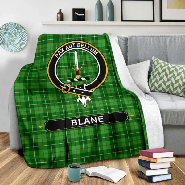 Blane Crest Tartan Blanket, 3 Sizes - Image 4