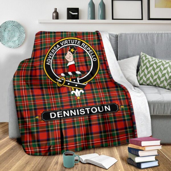 Dennistoun Crest Tartan Blanket, 3 Sizes - Image 4