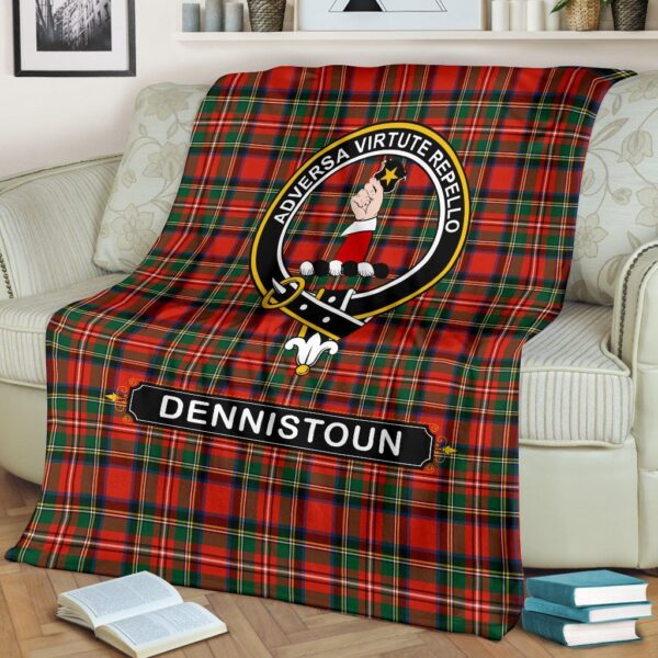 Dennistoun Crest Tartan Blanket, 3 Sizes - Image 3