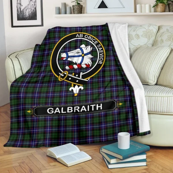 Galbraith Crest Tartan Blanket, 3 Sizes - Image 2