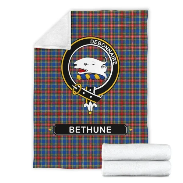 Bethune Crest Tartan Blanket, 3 Sizes