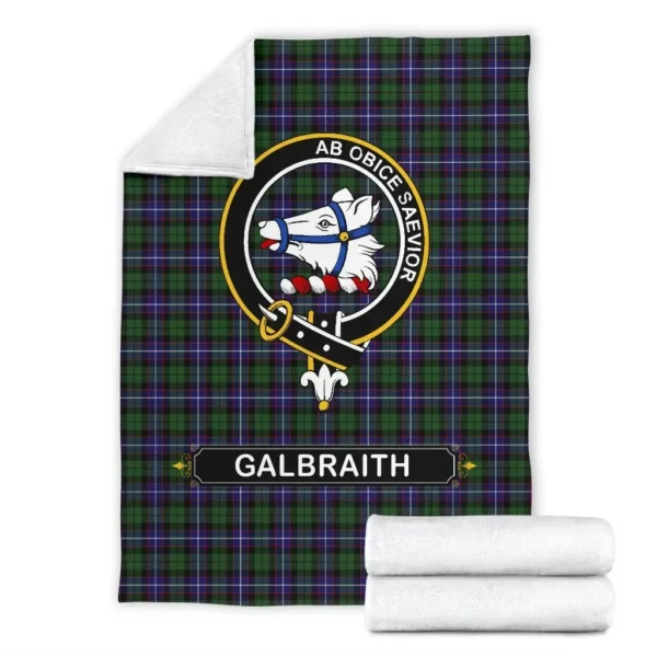 Galbraith Crest Tartan Blanket, 3 Sizes