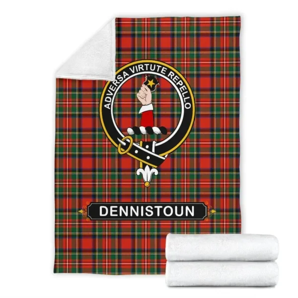 Dennistoun Crest Tartan Blanket, 3 Sizes