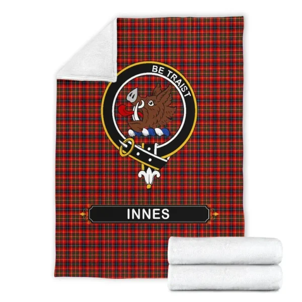 Innes Crest Tartan Blanket, 3 Sizes