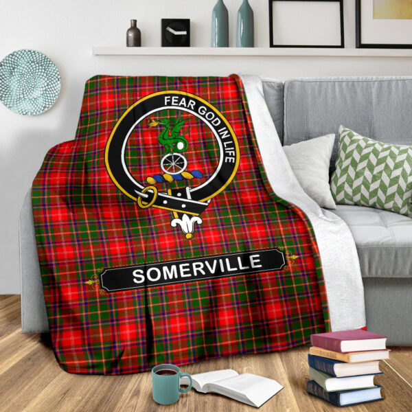 Somerville Crest Tartan Blanket, 3 Sizes - Image 4